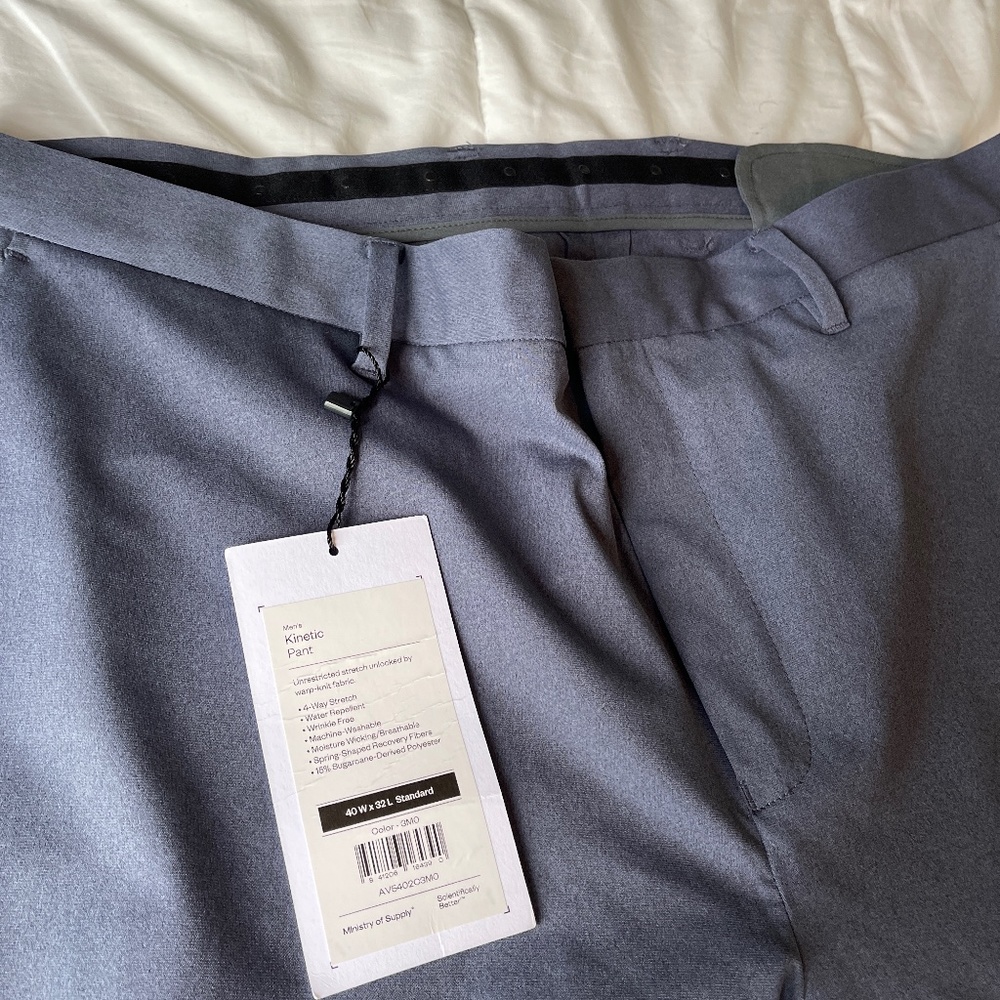 Ministry of supply kinetic pant previous generation 40x32l standard fit